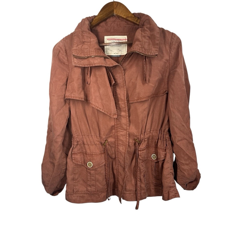 Cartonnier Utility Anorak Jacket Drawstring Waist Lightweight Coat Size 2